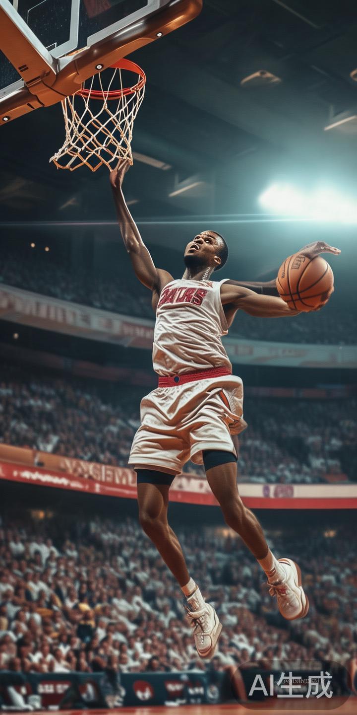 以一位国际知名的篮球运动员为例，他在赛场上屡次用超